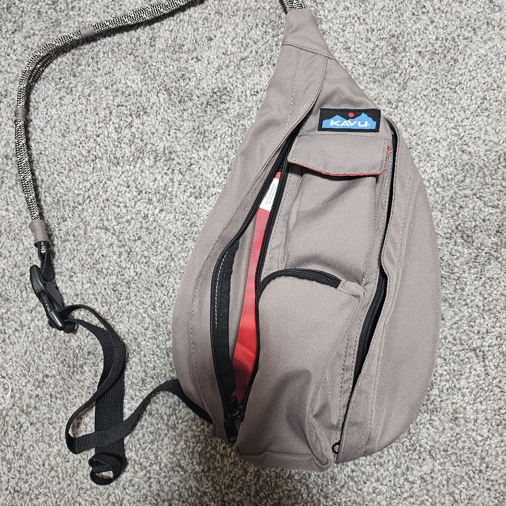 KAVU Brown Belt Bag with Black Accents